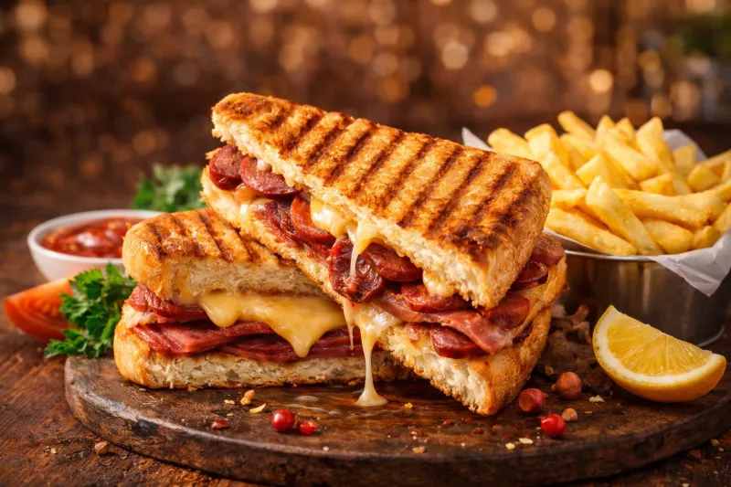 Tavuk Üç Parça Tost Menü