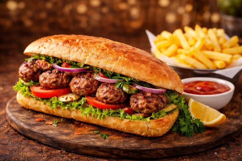 Üç Parça Köfte Ekmek Menü